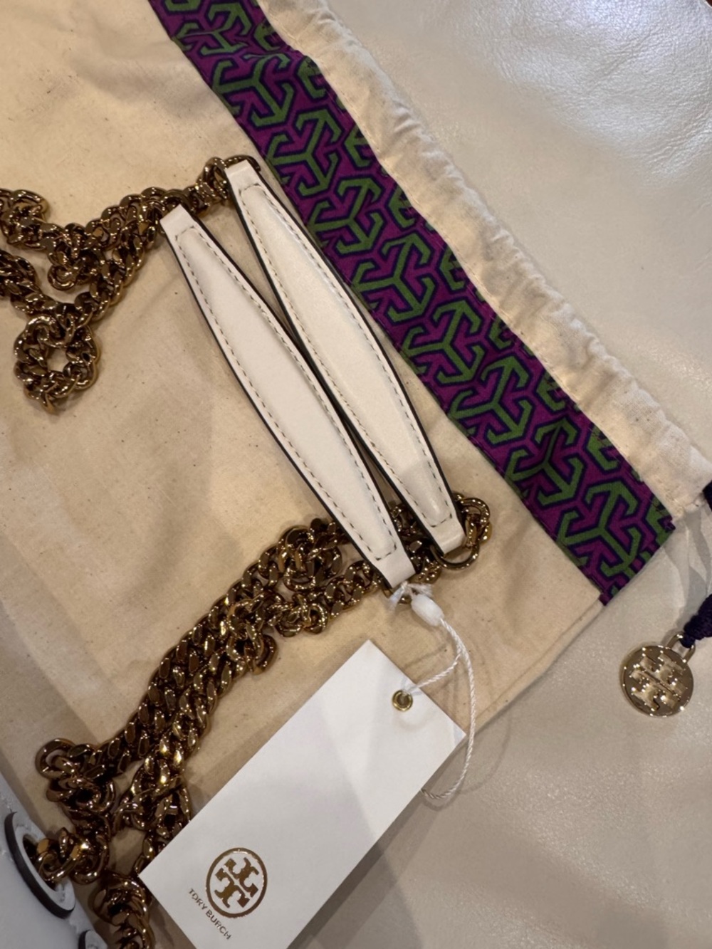 [NWT ]Tory Burch - Kira Chevron Shoulder bag in Ivory - Picture 6 of 13